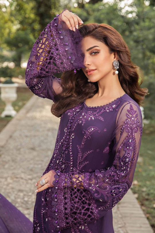 Maria.B | Unstitched Embroidered Chiffon Suit | MPC-24-102