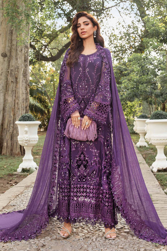 Maria.B | Unstitched Embroidered Chiffon Suit | MPC-24-102