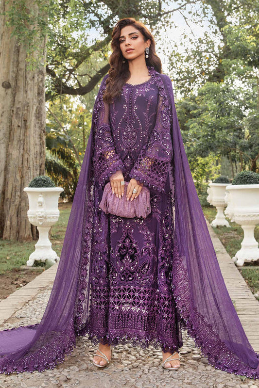 Maria.B | Unstitched Embroidered Chiffon Suit | MPC-24-102