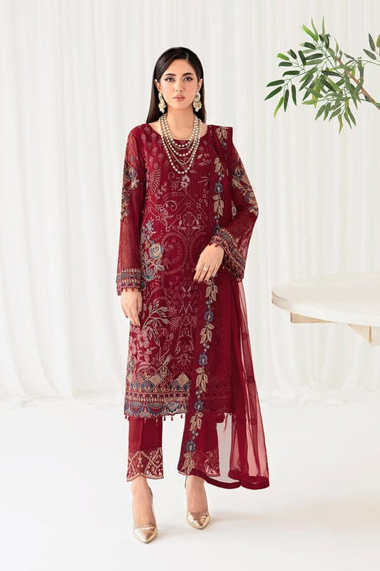 Rangoon by Ramsha Embroidered Chiffon | D-1004