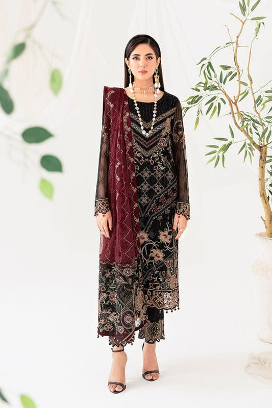 Rangoon by Ramsha Embroidered Chiffon | D-1008