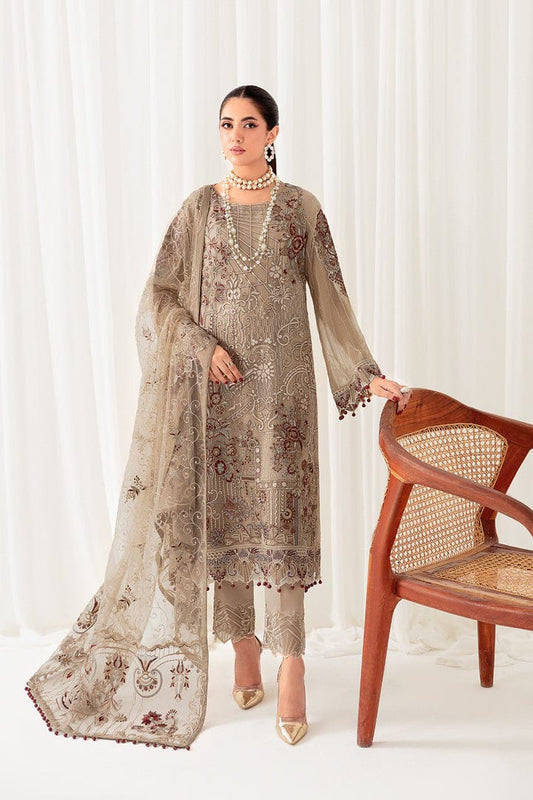 Rangoon by Ramsha Embroidered Chiffon | D-1009