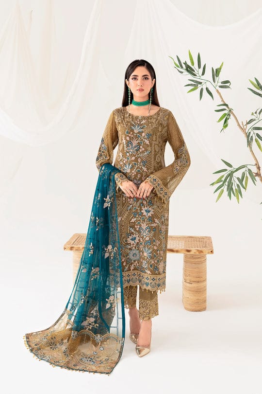 Rangoon by Ramsha Embroidered Chiffon | D-1012