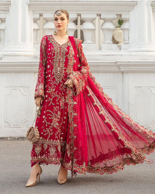 Maria.B | Unstitched Embroidered Chiffon Suit | MPC-24-107