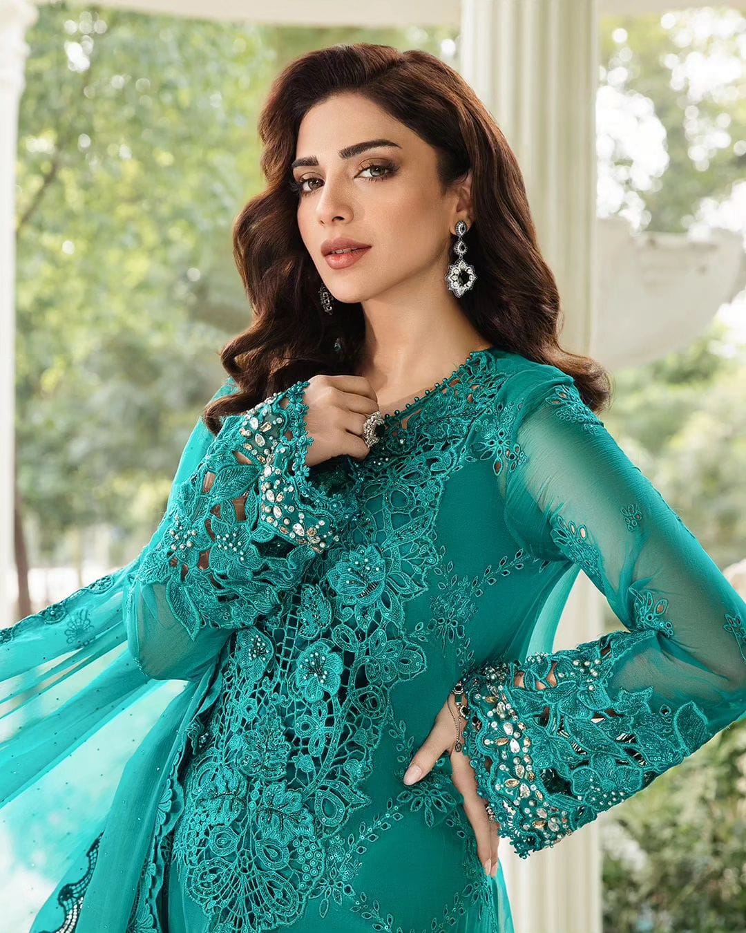 Maria.B | Unstitched Embroidered Chiffon Suit | MPC-24-105