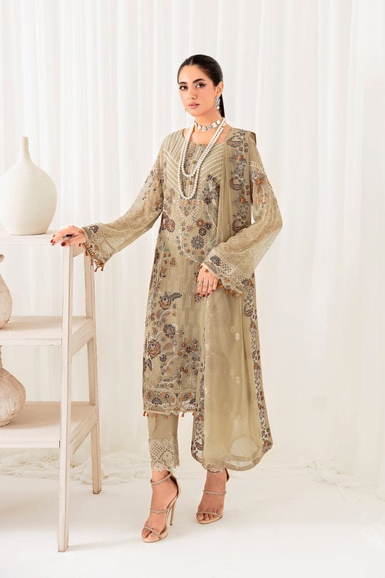 Rangoon by Ramsha Embroidered Chiffon | D-1001