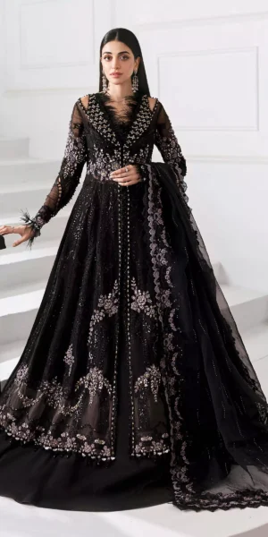 Maria.B 3 Piece Unstitched Embroidered Organza Suit | BD-3004