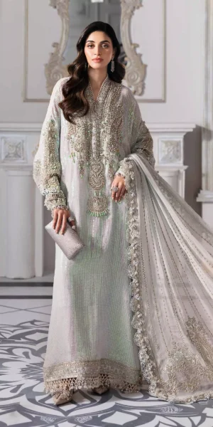 Maria.B 3 Piece Unstitched Embroidered Chiffon Suit | BD-3005